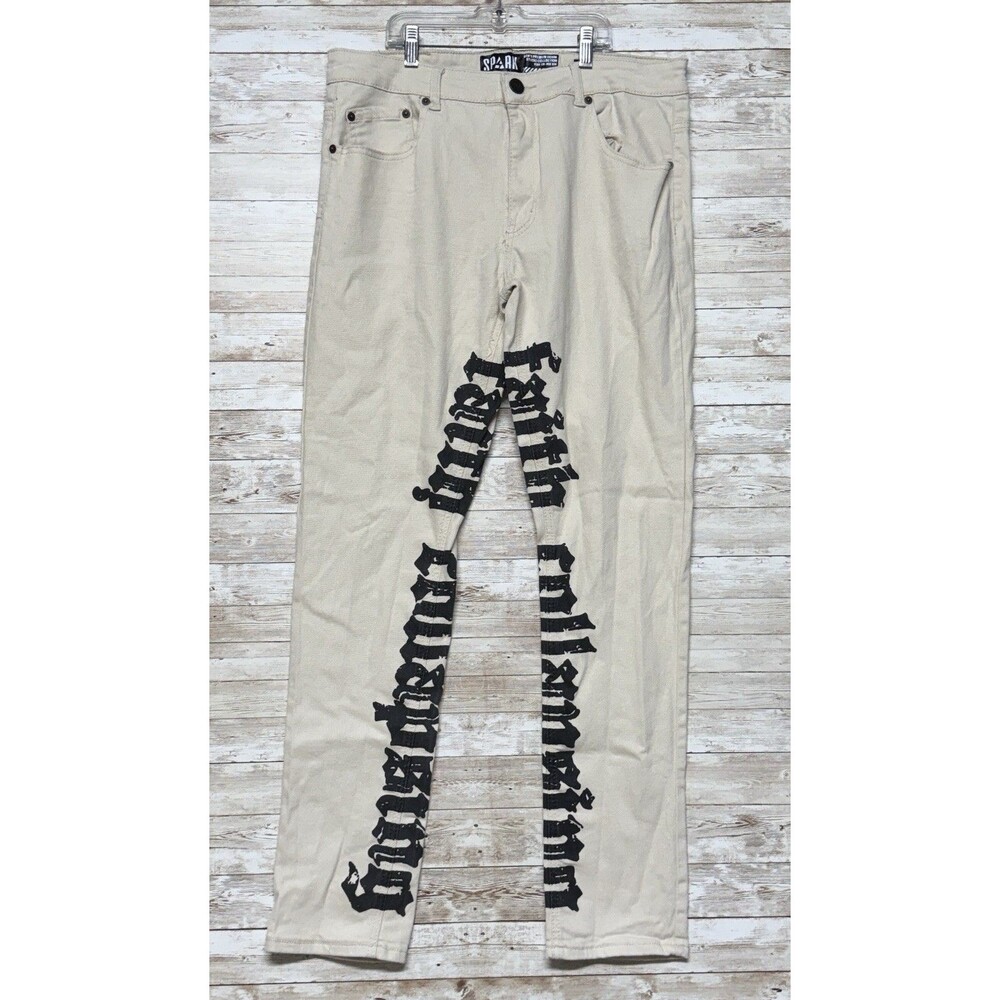 Spark Premium Studio Collection Jeans Slim Fit Mens 36x32 Faith Collapsing Y2K